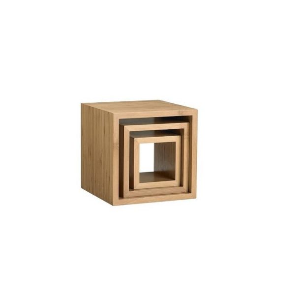 ΣΤΑΝΤ ΜΠΟΥΦΕ ΣΕΤ ΞΥΛΙΝΟ ΚΥΒΟΣ 3 ΤΕΜΑΧΙΩΝ 23-18-13cm