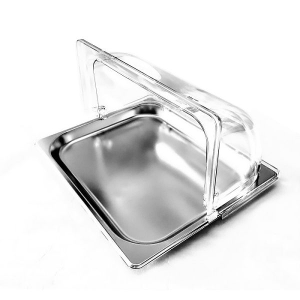 ΣΕΤ ΒΙΤΡΙΝΑ ROLL TOP ΜΕ INOX ΔΙΣΚΟ 1/2 33x28cm